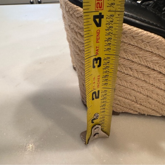 NEW! Marc Fisher Cazzie Espadrille Wedge Slip On Sandals Black Size 8.5 - Picture 10 of 11